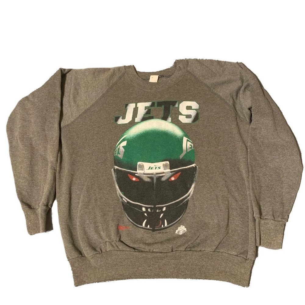 Vintage 90s New York Jets Crewneck Sweatshirt Men's Medium League Before Time